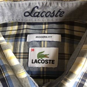 Lacoste Men’s Plaid Button Up Shirt